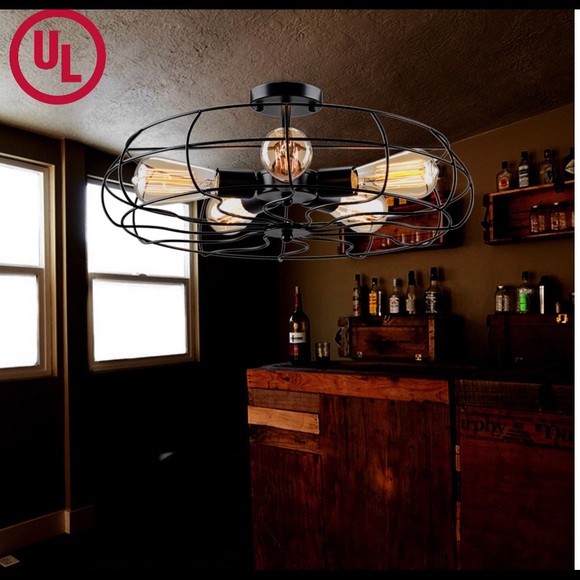 Preenex Other - *SOLD* Industrial 5-Bulb Ceiling Light